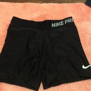 Black nike pro shorts